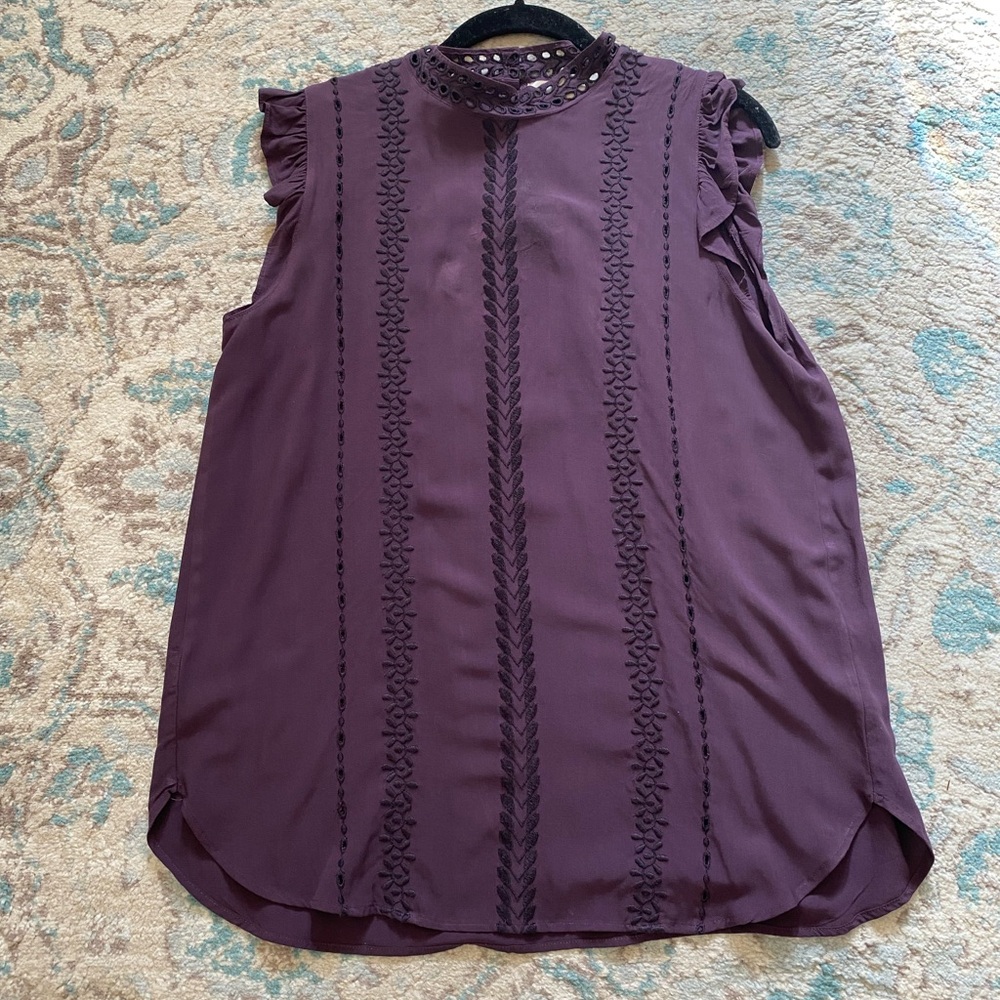 Loft Purple Sleeveless Top Size M
